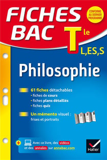 Fiches bac Tome 1 : philosophie - terminale L, ES, S