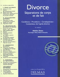 Divorce - separations de corps et de fait 15eme edition