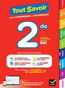 Tout savoir : dans toutes les matières - 2de