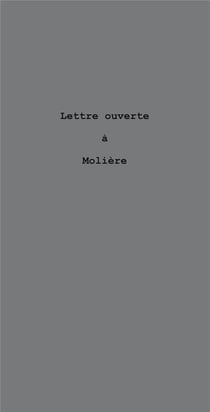 Lettre ouverte a moliere