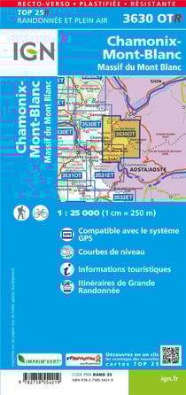 3630OTR : Chamonix - Mont-Blanc - massif du Mont Blanc (3e édition)