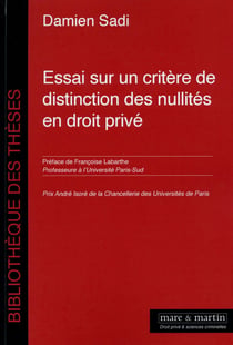 Essai sur un critère de distinction des nullités en droit privé