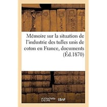 Mémoire sur la situation de l'industrie des tulles unis de coton en France : Documents pour servir à l'enquête parlementaire de 1870
