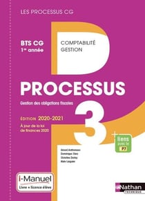 Processus 3 - BTS CG 1ère année (Les processus CG) Livre + licence élève - 2020