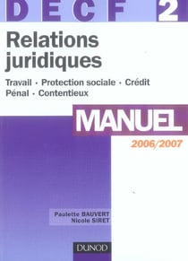 Decf 2 - relations juridiques - manuel (edition 2006/2007)