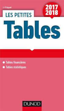 Les petites tables - 17 tables financières et statistiques (édition 2017/2018)