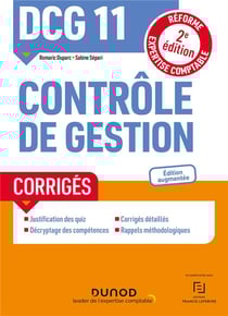 DCG 11 : contrôle de gestion - corrigés (2e édition)