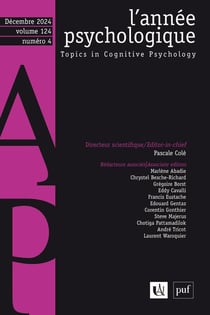 Revue L'année psychologique n.124
