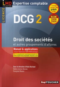 Droit des sociétés et autres groupements des affaires licence dcg 2