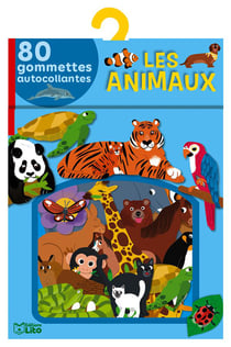 Les animaux - 80 gommettes autocollantes