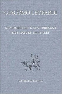 Discours sur l'état présent des moeurs en Italie
