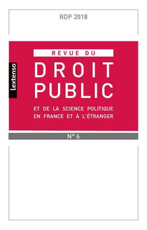 Revue du droit public et de la science politique en france et a l'etranger n.6