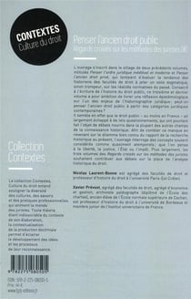 Penser l'ancien droit public : regards croisés sur les méthodes des juristes (iii)