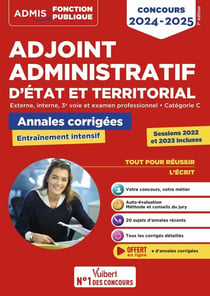 Concours adjoint administratif catégorie C : annales corrigées - session 2023 incluse