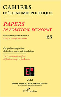 Cahiers d'économie politique Tome 63 : histoire de la pensée et théories