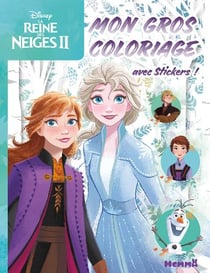 Mon gros coloriage + stickers ! - la reine des neiges 2 - fond forêt