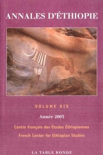Annales d'ethiopie - volume xix