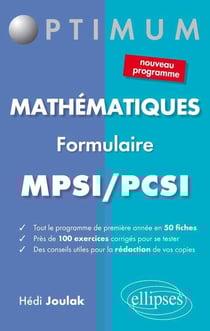 Formulaire mathématiques MPSI-PCSI