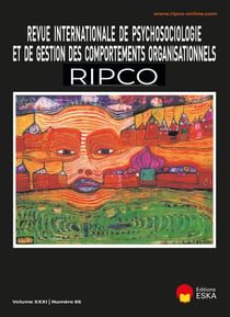 Revue internationale de psychosociologie et de gestion des comportements organisationnels n.86