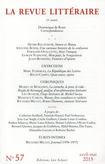 LA REVUE LITTERAIRE n.57 : avril-mai 2015