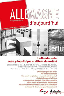 Allemagne d'aujourd'hui n.235 : la Bundeswehr entre géopolitique et débats sociétaux