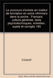 Concours d'entrée en IFSI 95 dans la poche