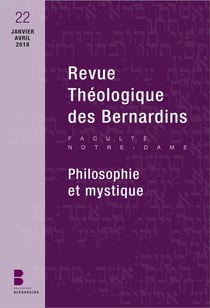 Revue théologique des Bernardins n.22 : janvier-avril 2018