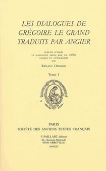 Les dialogues de grégoire le grand traduits par angier