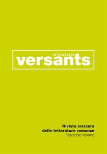 Revue versants n.60 - fascicolo italiano - autrici e autori della svizzera italiana nel secundo novecento