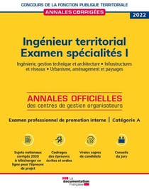 Ingénieur territorial 2021 examens spécialité I : ingéniérie, gestion technique et architecture. infrastructures et réseaux