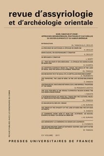 REVUE D'ASSYRIOLOGIE ET D'ARCHEOLOGIE ORIENTALE n.105 : Mari, Tabatum et Emar