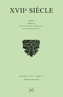 Revue XVIIe siècle n.281 (édition 2018)