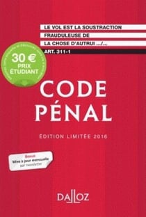 Code pénal (édition 2016) - édition limitée