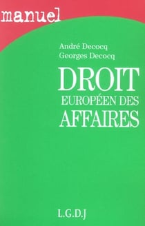 Droit europeen des affaires