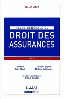 Revue generale de droit des assurances n  4 - 2012