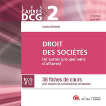 DCG 2 - droit des sociétés (et autres groupements d'affaires) (édition 2018/2019)