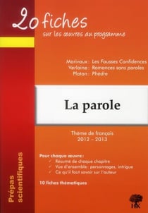 20 fiches - prépas scientifiques - la parole (édition 2012/2013)