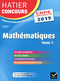 CRPE 2019 - mathématiques t.1 - épreuve écrite d'admissibilité