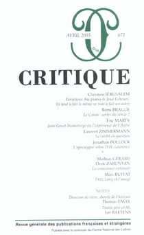 Revue Critique n.671
