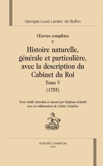 Oeuvrs complètes Tome 5 - histoire naturelle Tome 5