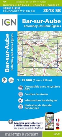 3018Sb Bar-Sur-Aube/Colombey-Les-Deux-Eglises