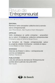 Revue de l'entrepreunariat t.2012/2