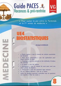 GUIDE VACANCES PACES UE4 BIOSTATISTIQUES