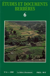 Études et documents berbères n.6 (édition 1989)