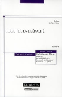 L'objet de la libéralité