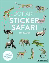 Dot art sticker safari