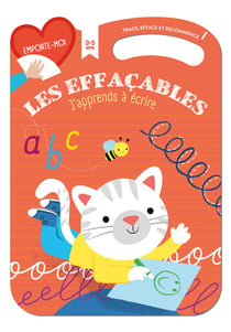 J'apprends à écrire : rouge - les effaçables, trace, efface et recommence