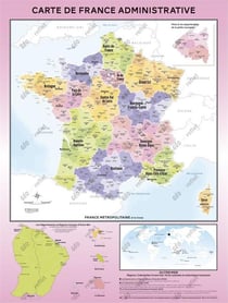 Carte de france administrative : modèle fluorine