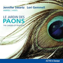 Le jardin des paons, duo de harpes