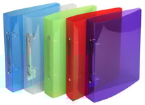 Classeur écolier crystal - 17x22 cm - dos 30 mm